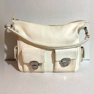 Pancaldi Chic Cream Leather Hobo Bag
